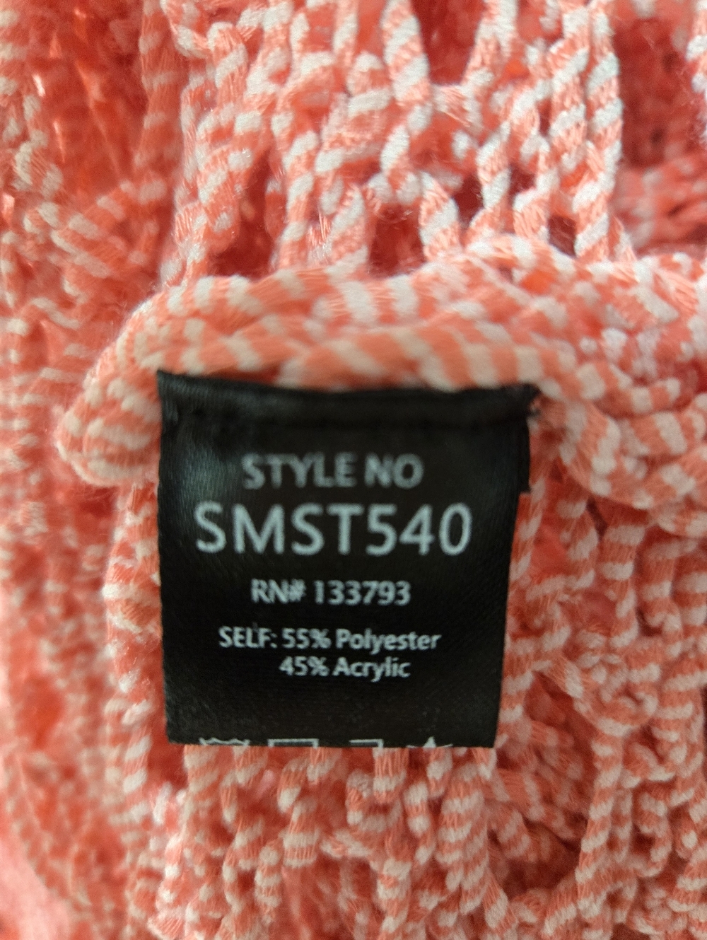 POL Crochet Open Knit Pink Long Sleeve Top NWOT Size: M - Picture 2 of 4